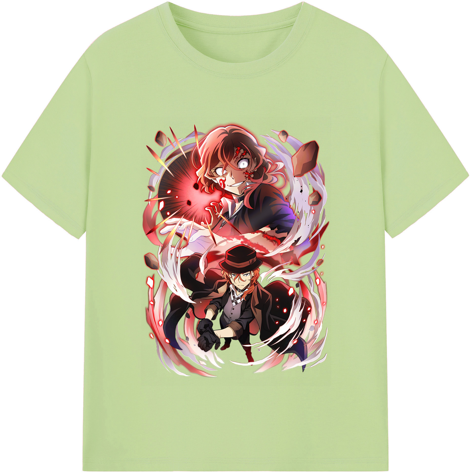 （画像用） 文豪ストレイドッグス Bungo Stray Dogs 綿100％半袖Tシャツ（フロントプリント）